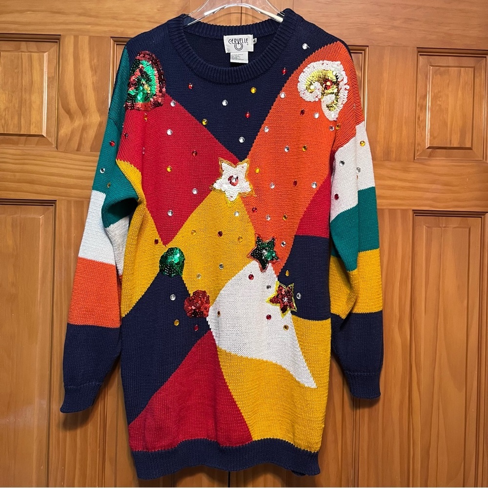 Cervelle Vintage 80’s Color Block Sweater Size XL